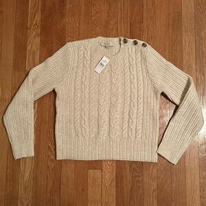 Loft cream/beige crop sweater with tags! Only tried on twice.
